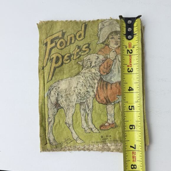 RARE Antique Saalfield Muslin Book "FOND PETS" 1928 Cloth Baby Book.‎ T63 - Picture 6 of 16